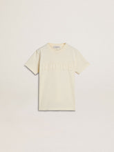 Golden Goose Boys' cream-colored T-shirt with raised logo