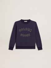 Golden Goose Blue-violet sweatshirt with Golden Goose lettering on the front