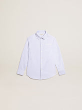 Golden Goose Boys’ shirt with light blue stripes