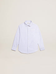 Golden Goose Boys’ shirt with light blue stripes