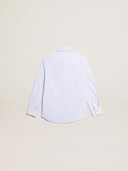 Golden Goose Boys’ shirt with light blue stripes