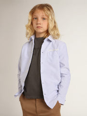 Golden Goose Boys’ shirt with light blue stripes
