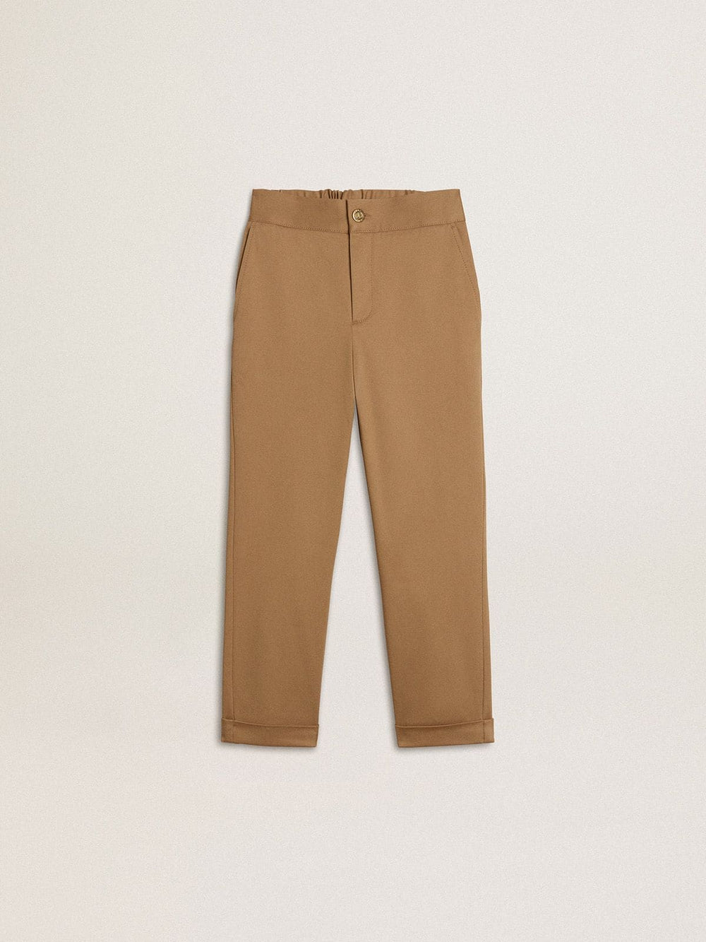 Golden Goose Kids’ chinos in tobacco-colored cotton