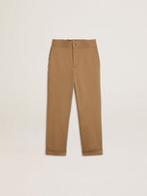 Golden Goose Kids’ chinos in tobacco-colored cotton