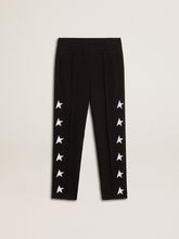 Golden Goose Boys’ black joggers with white stars