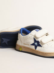 Golden Goose Ball Star Junior with blue metallic leather star and heel tab