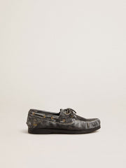 Golden Goose Junior Cruise loafer in black distressed leather