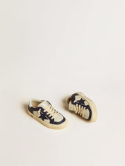 Golden Goose May Young in white and blue leather with leather star and heel tab