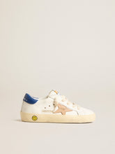 Golden Goose Young Super-Star in nappa leather with a beige star and blue heel tab
