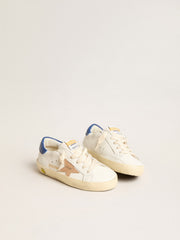 Golden Goose Young Super-Star in nappa leather with a beige star and blue heel tab