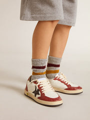 Golden Goose Ball Star Young in nappa with black star and red leather inserts