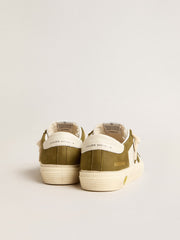 Golden Goose May Teen in white and military green leather