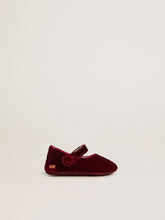 Golden Goose Sofi Baby ballet flats in burgundy velvet and suede