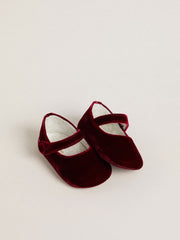 Golden Goose Sofi Baby ballet flats in burgundy velvet and suede