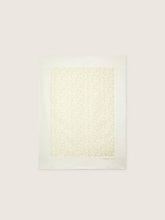 Golden Goose Journey Baby blanket in white cotton fleece with peach-pink mascot print