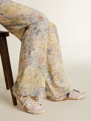 Golden Goose Women's True-Star in pastel pink suede with silver star and heel tab