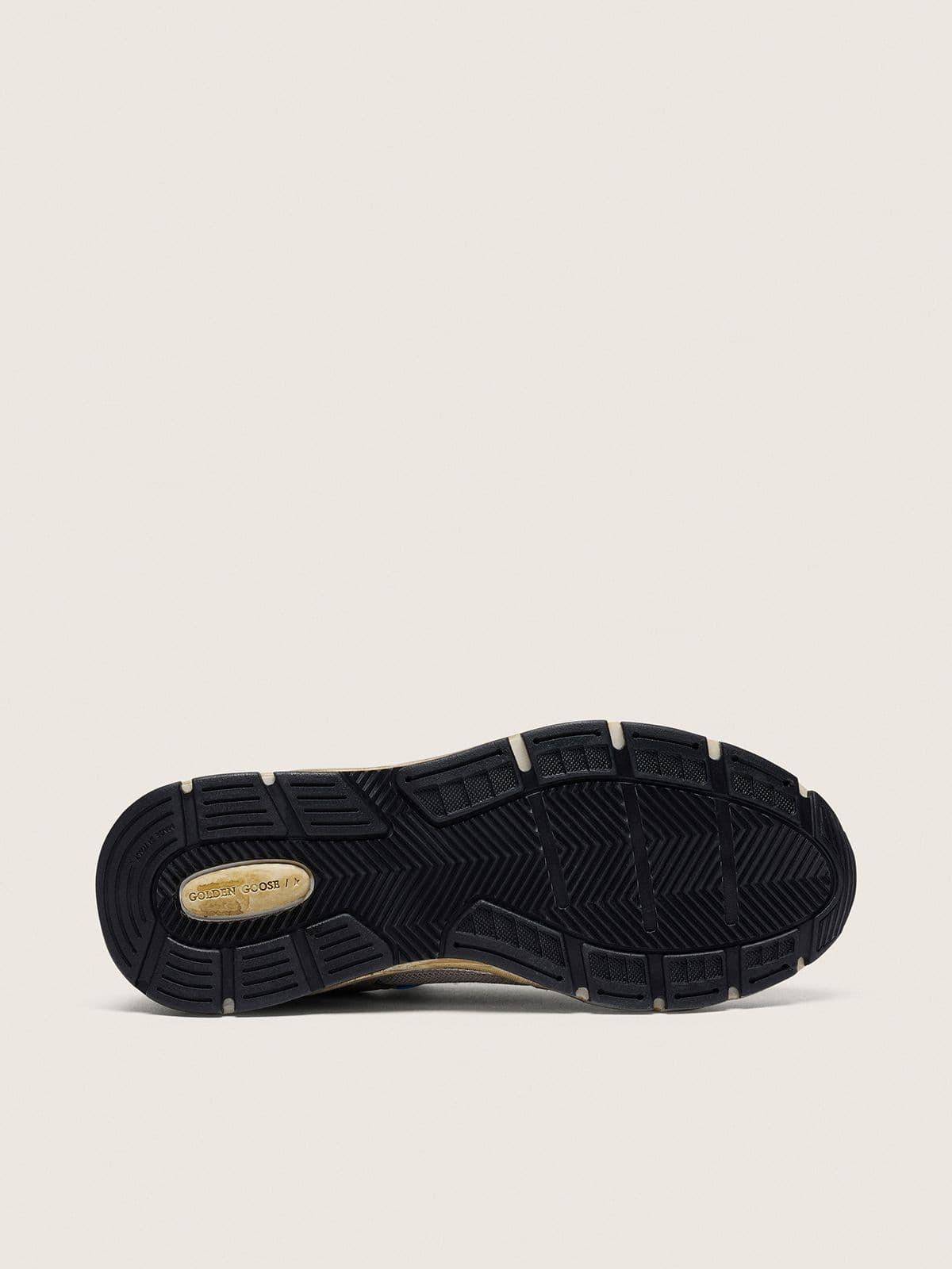 Golden Goose Women's Dad-Star in silver laminated leather and mesh with white leather star and silver heel tab