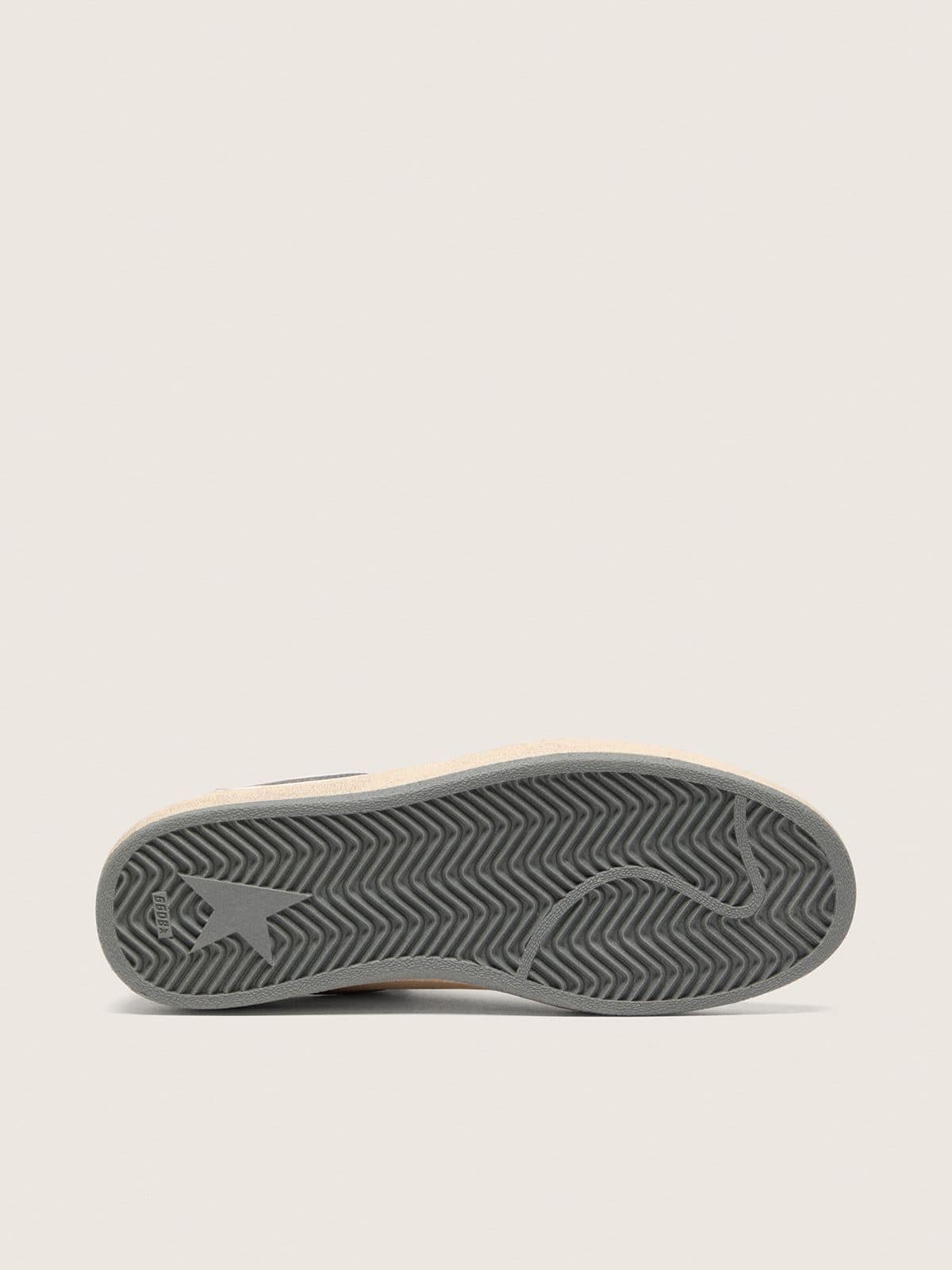 Golden Goose Women's Ball Star LTD in beige leather with pink mesh star and blue leather heel tab