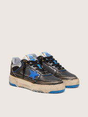 Golden Goose Women's Forty2 in black foam rubber and leather with TPU star and black leather heel tab