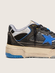 Golden Goose Women's Forty2 in black foam rubber and leather with TPU star and black leather heel tab