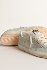 Golden Goose Women’s baby-blue nappa Super-Star with grey leather star and heel tab