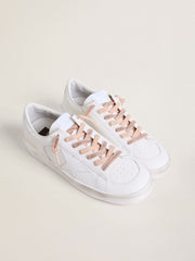 Golden Goose Cotton laces with silver Swarovski crystals and gold-colored logo