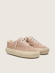Golden Goose Women’s Space-Star in old rose suede with shearling lining