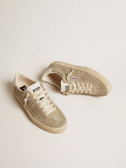 Golden Goose Women's Soul Star in beige suede with white leather heel tab