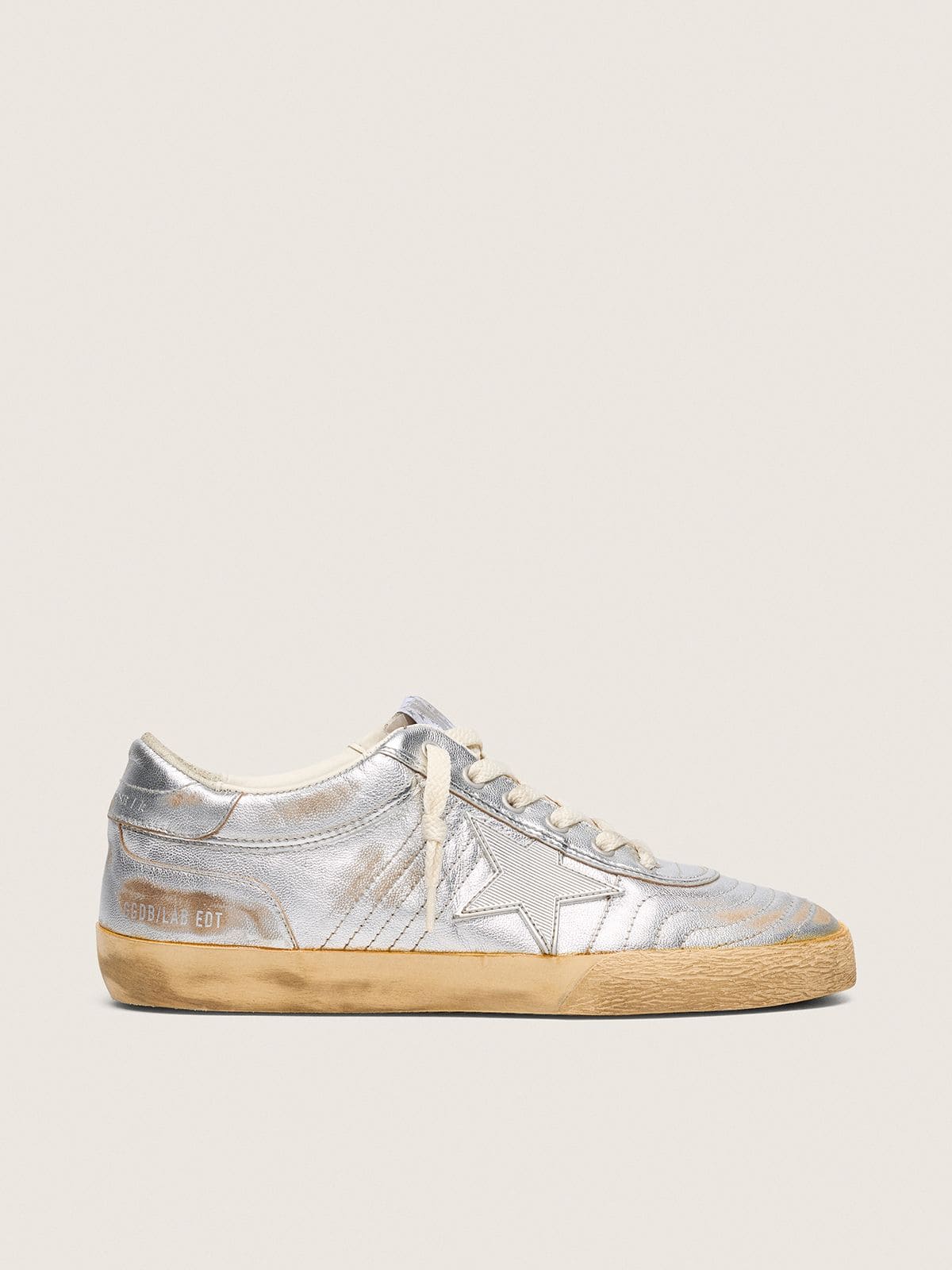 Golden Goose Women's Super-Star LAB in metallic nappa with silver TPU star