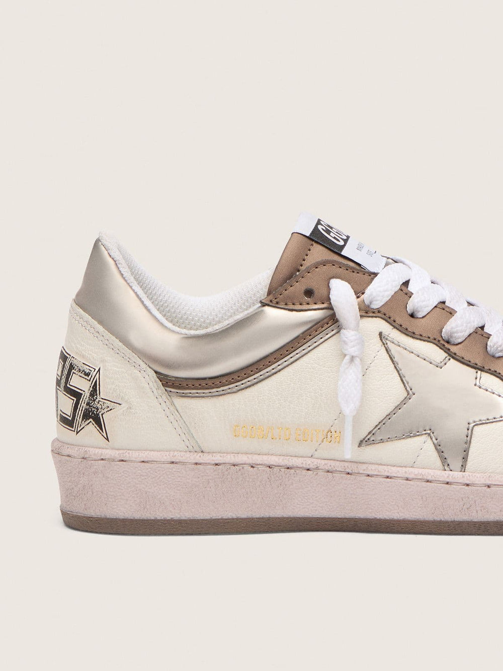 Golden Goose Women's Ball Star LTD in nappa leather with metallic bio-based star and inserts