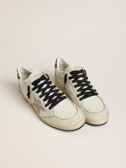 Golden Goose Women's Ball Star Wishes with suede star and leopard-print pony skin heel tab