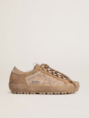 Golden Goose Women's Super-Star Ski in Dolmias and caramel suede with marble nubuck star and heel tab