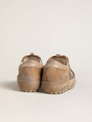 Golden Goose Women's Super-Star Ski in Dolmias and caramel suede with marble nubuck star and heel tab