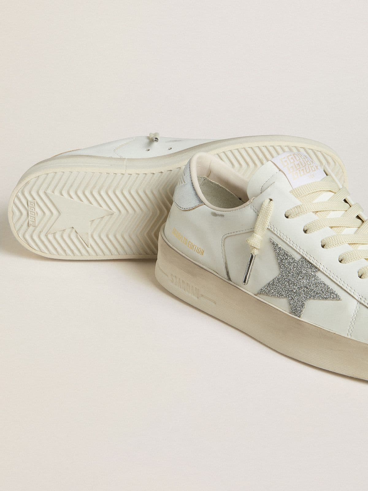 Golden Goose Women’s Stardan LTD with Swarovski crystal star and metallic leather heel tab