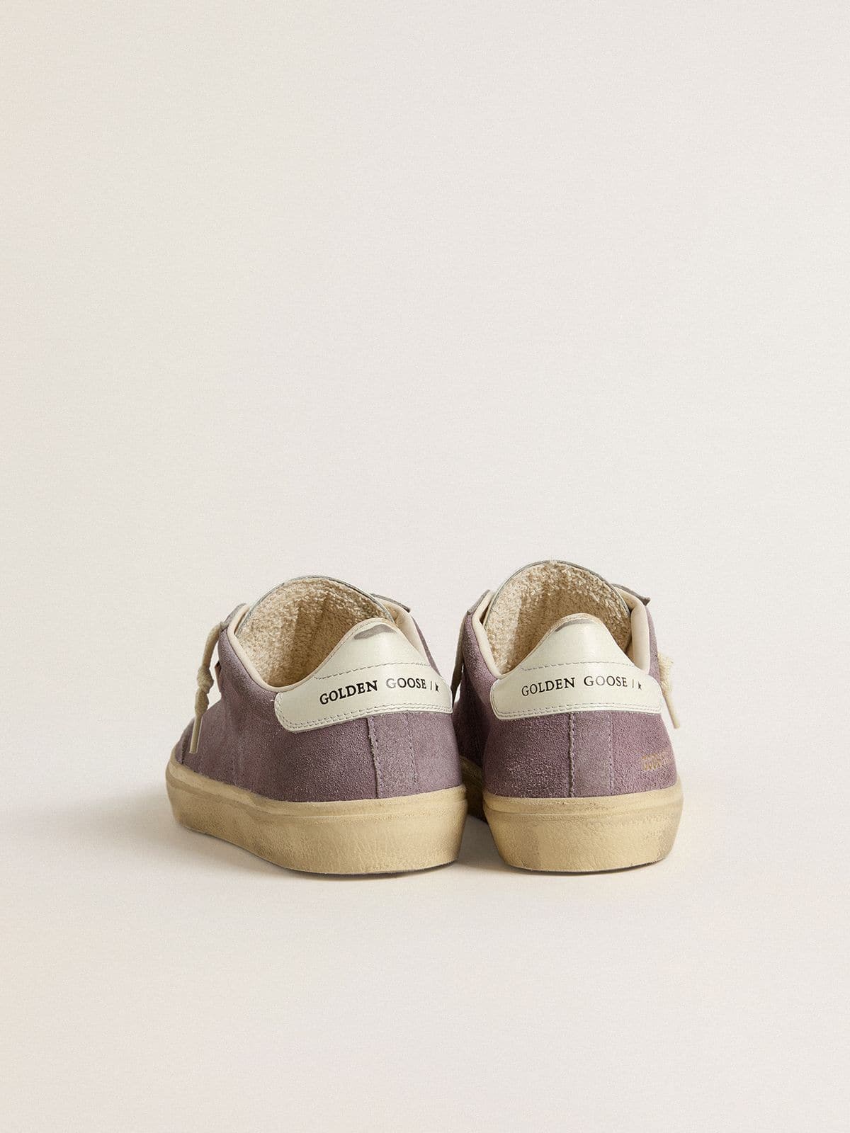 Golden Goose Women's Soul Star in lilac suede with white leather heel tab