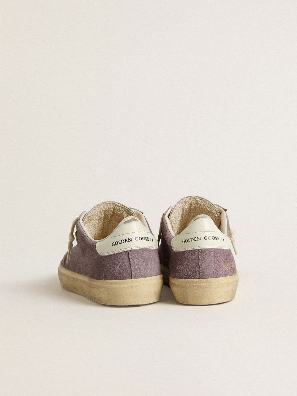 Golden Goose Women's Soul Star in lilac suede with white leather heel tab