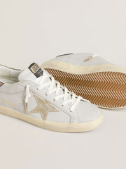 Golden Goose Super-Star with crackle leather star and metallic foiled leather heel tab