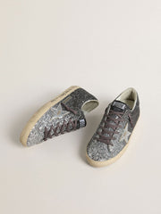 Golden Goose Women's Super Star with glitter upper and silver metallic leather star