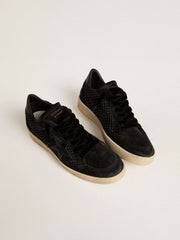 Golden Goose Women’s Ball Star in mesh with Swarovski crystals and black laminated leather star and heel tab