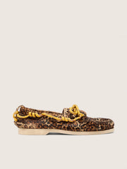 Golden Goose Women's Cruise loafer in leopard-print pony skin