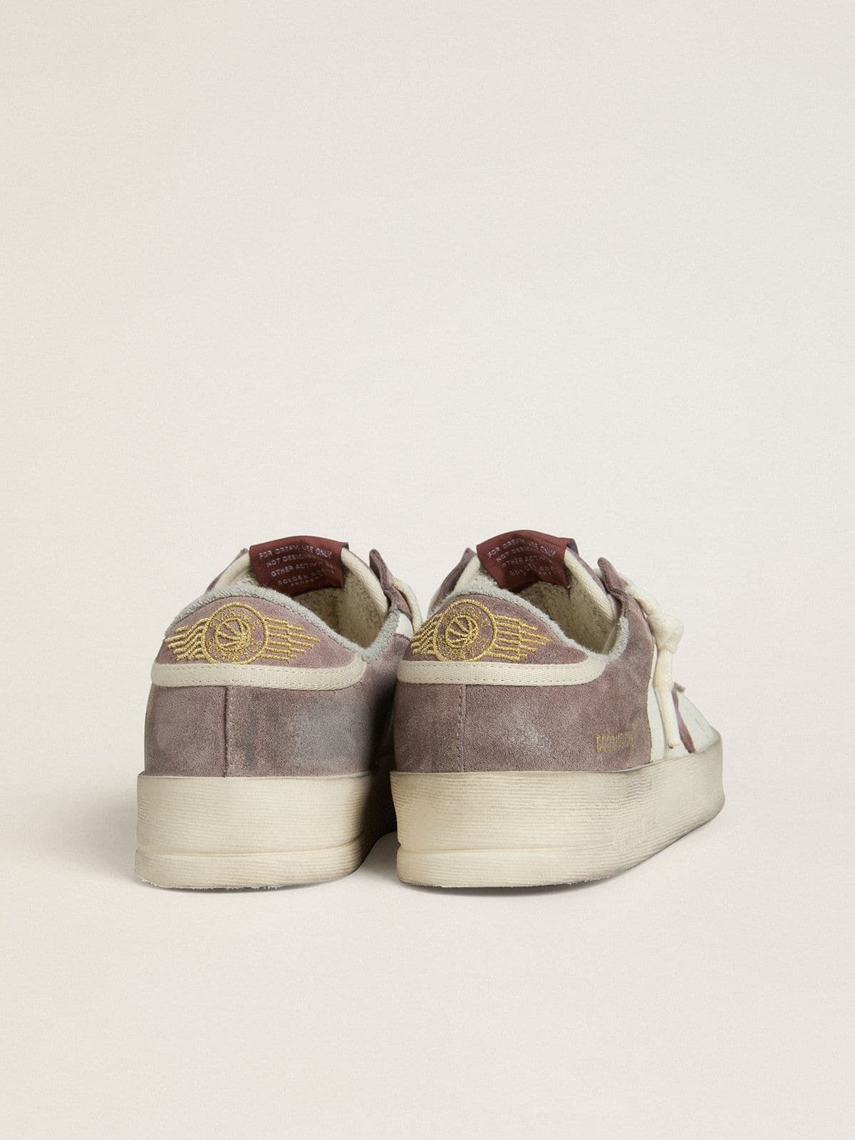 Golden Goose Women's Stardan LTD in nappa leather and suede with mauve suede star and lavender suede heel tab