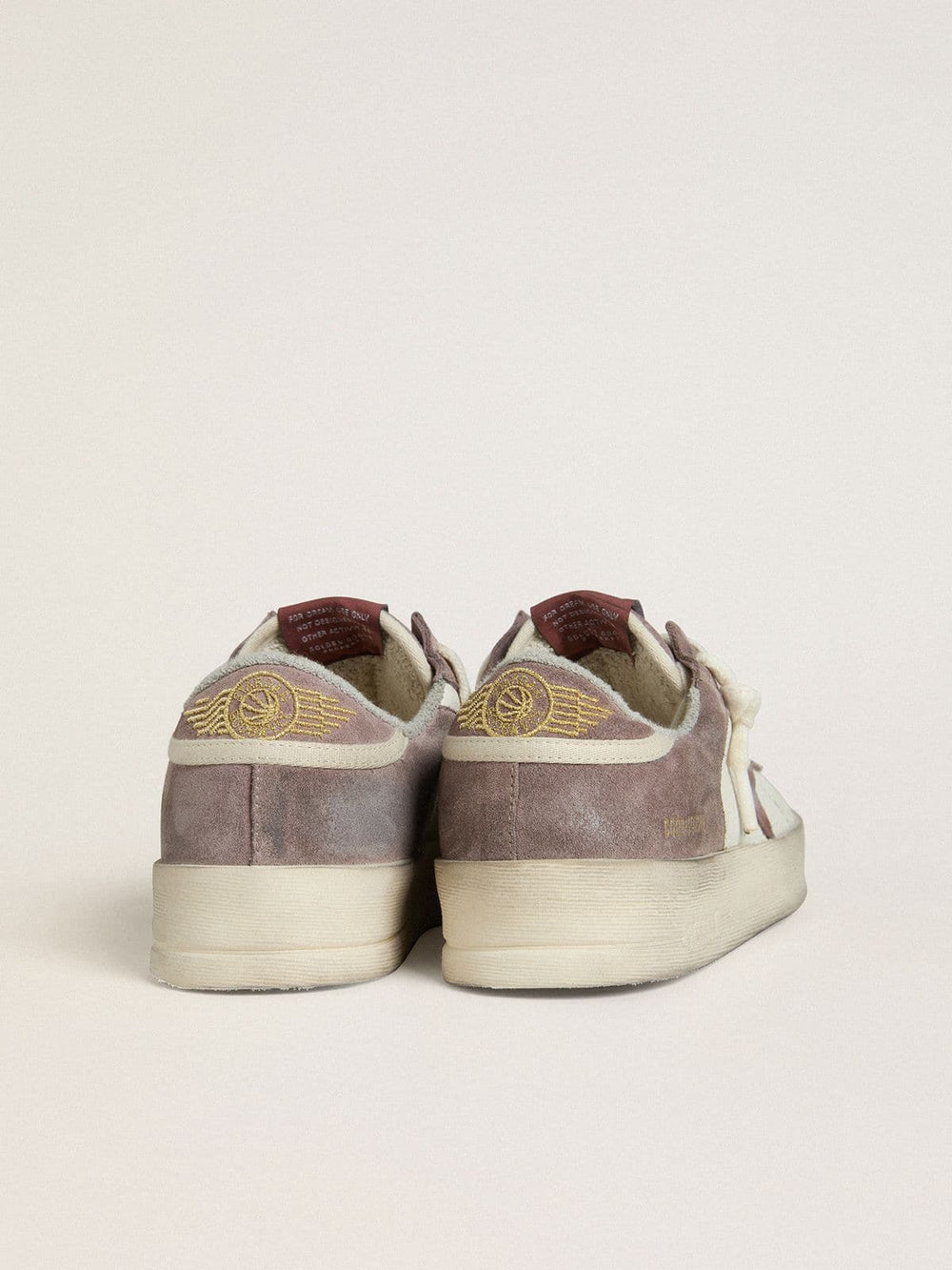 Golden Goose Women's Stardan LTD in nappa leather and suede with mauve suede star and lavender suede heel tab