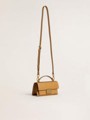 Golden Goose Small Venezia Bag in tobacco-colored leather with gold details