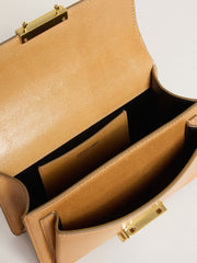 Golden Goose Small Venezia Bag in tobacco-colored leather with gold details