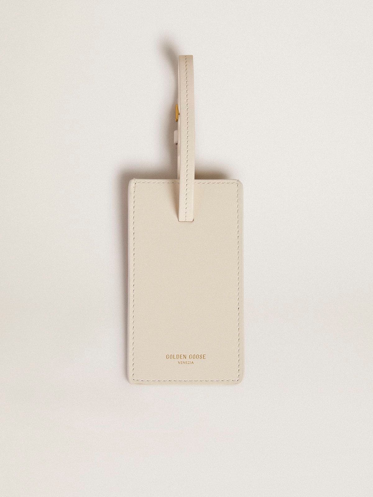 Golden Goose Worn white luggage tag