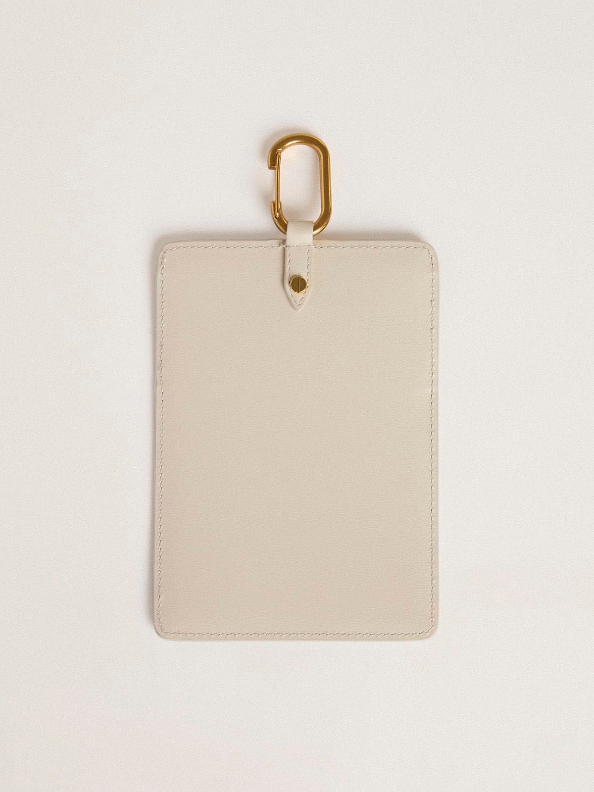 Golden Goose Worn white document holder