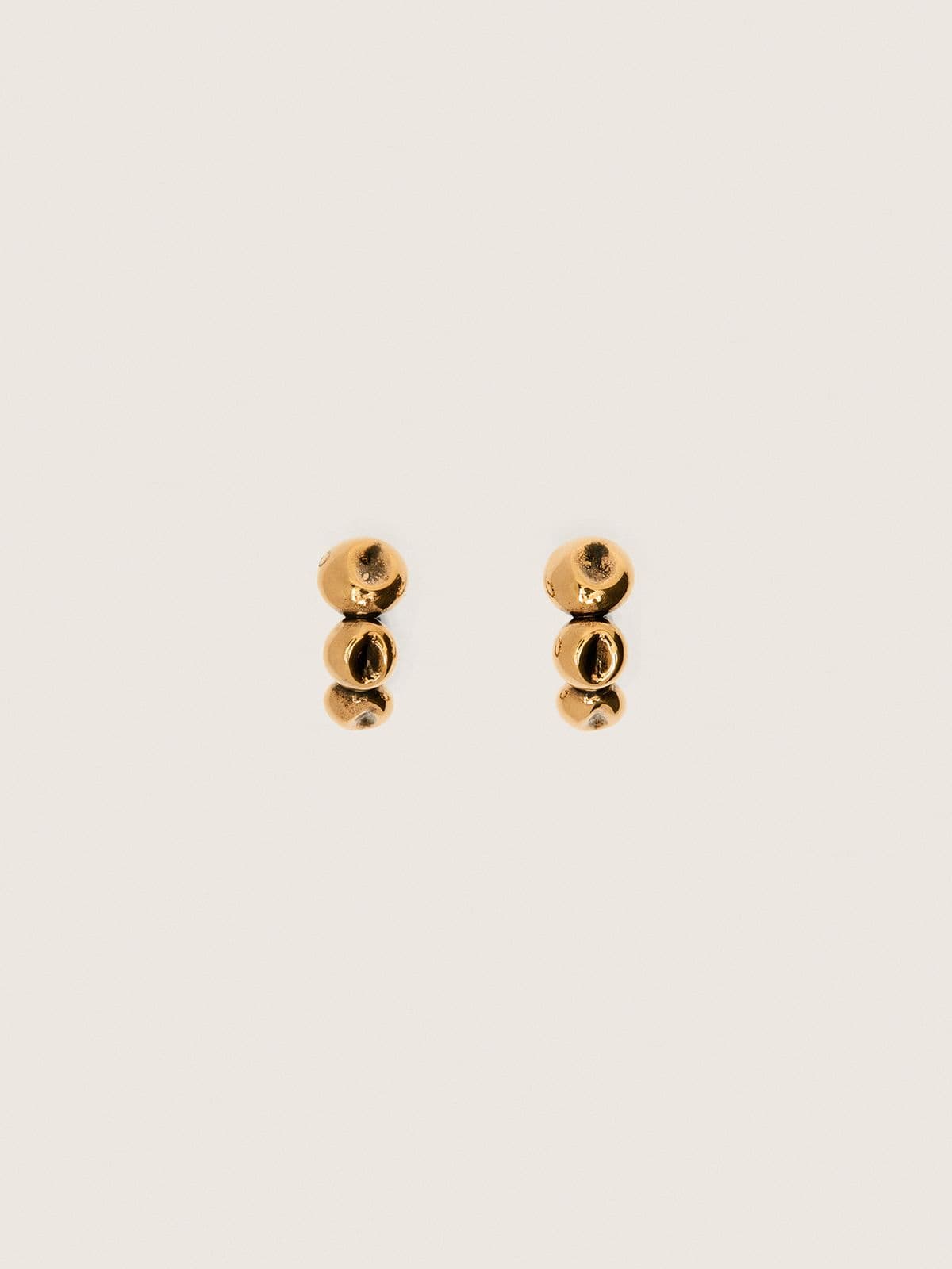 Golden Goose Hoop earrings with antique gold-colored studs