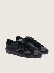 Golden Goose Women's Super-Star in black nappa with black suede star and heel tab