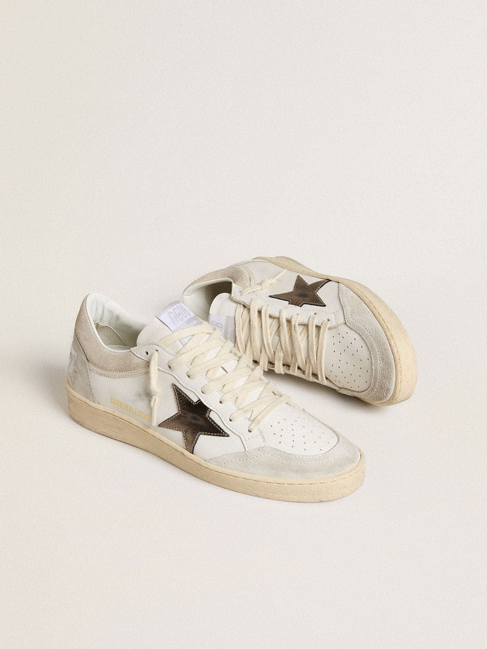 Golden Goose Women's Ball Star with metallic leather star and glossy leather heel tab