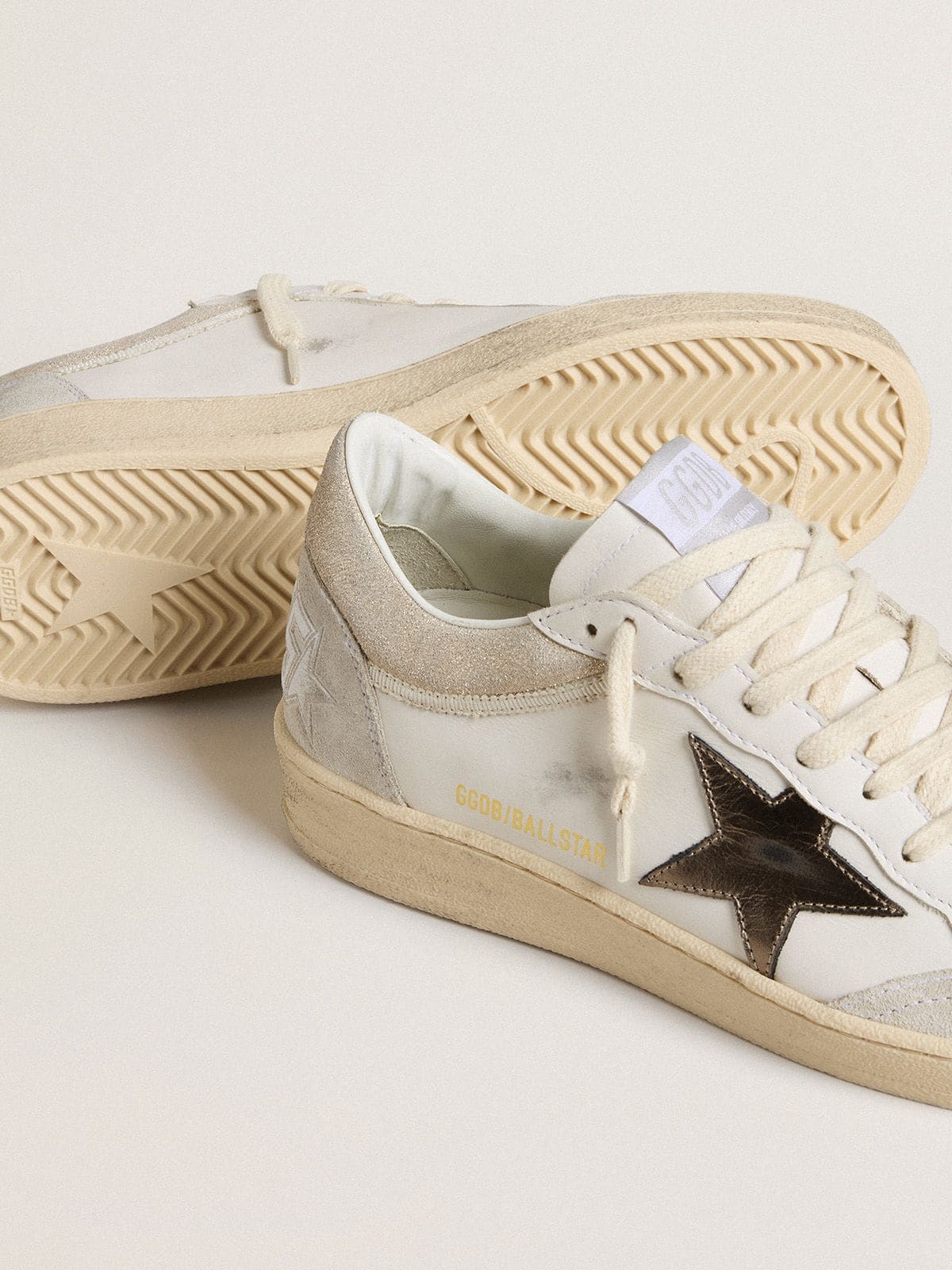 Golden Goose Women's Ball Star with metallic leather star and glossy leather heel tab